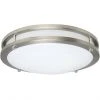 Style Selections Flush Mount Ceiling Light for Modern Decor - Needs 1 20-Watt LED Bulb - Silver Finish - 14-in dia 1 Style Selections Flush Mount Ceiling Light for Modern Decor - Needs 1 20-Watt LED Bulb - Silver Finish - 14-in dia -STYLE SELECTIONS Online Shop 03245015 L