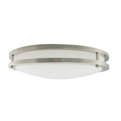 Project Source Round Flush Mount Ceiling Light - LED - 14-in - Metal/Acrylic - Brushed Nickel 8 Project Source Round Flush Mount Ceiling Light - LED - 14-in - Metal/Acrylic - Brushed Nickel -STYLE SELECTIONS Online Shop 03245019c L