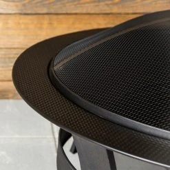 Outdoor Wood Fireplace - 19" x 35" - Steel - Black -STYLE SELECTIONS Online Shop 11875022c L