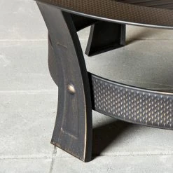 Outdoor Wood Fireplace - 19" x 35" - Steel - Black -STYLE SELECTIONS Online Shop 11875022d L