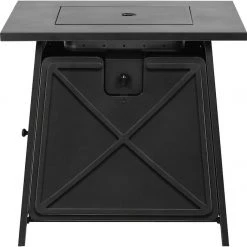 Bali Outdoor Fire Pit - Black - Steel - 50,000-BTU - 24 51/64-in H x 28-in W x 28-in D