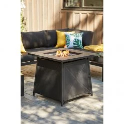 Bali Outdoor Fire Pit - Black - Steel - 50,000-BTU - 24 51/64-in H x 28-in W x 28-in D -STYLE SELECTIONS Online Shop 11875029c L