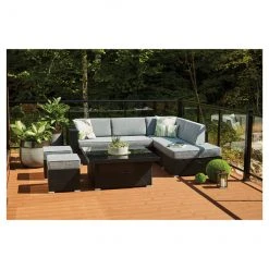 Style Selections Soho Patio Sectional Seating Set - Grey/Black - 6 Seats 7 Style Selections Soho Patio Sectional Seating Set - Grey/Black - 6 Seats -STYLE SELECTIONS Online Shop 20235048c L