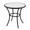 Style Selections Melrose 28-in Black Steel Round Bistro Table -STYLE SELECTIONS Online Shop 20235157 L