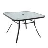 Style Selections 42-in Pelham Bay Square Glass and Black Metal Table -STYLE SELECTIONS Online Shop 30736975 L