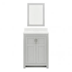 Style Selections Lowry Bathroom Vanity with Mirror - Light Grey - 25-in W x 19-in D x 37-in H