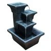 Infinity 4-Tier Outdoor Fountain - 32.68-in - Resin - Black