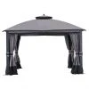 Allen + Roth 10-ft x 12-ft Black and Grey Gazebo with Dome-Shaped Roof -STYLE SELECTIONS Online Shop 38115290 L