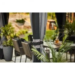 Allen + Roth 10-ft x 12-ft Black and Grey Gazebo with Dome-Shaped Roof 9 Allen + Roth 10-ft x 12-ft Black and Grey Gazebo with Dome-Shaped Roof -STYLE SELECTIONS Online Shop 38115290d L