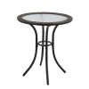 Style Selections Spruce Hills 28 3/16-in Round Patio Brown Bistro Table in Steel and Tempered Glass -STYLE SELECTIONS Online Shop 41355013 L