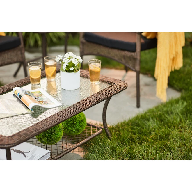 Style Selections Spruce Hills 42-in x 17-in Brown Patio Coffee Table 4 Style Selections Spruce Hills 42-in x 17-in Brown Patio Coffee Table - Image 2