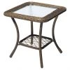 Style Selections Spruce Hills Brown 20-in x 20-in Patio Side Table -STYLE SELECTIONS Online Shop 41355015 L