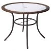 Style Selections Spruce Hills 39 1/2-in Tempered Glass Round Patio Dining Table 1 Style Selections Spruce Hills 39 1/2-in Tempered Glass Round Patio Dining Table -STYLE SELECTIONS Online Shop 41355019 L