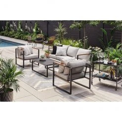 Style Selections Pelham Bay 33-in x 19-in Black Steel Foldable Patio Serving Cart -STYLE SELECTIONS Online Shop 41355036d L