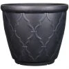 Style Selections Pot with Quatrefoil Design - 18.7-in - Polypropylene - Grey -STYLE SELECTIONS Online Shop 41535950 L