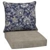 Style Selections Patio Chair Cushions - Deep Seat - 46.5-in x 24-in - Grey/Navy Blue -STYLE SELECTIONS Online Shop 41537493 L
