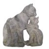 Garden Statue - Cats - 13.7" x 7.4" - Resin - Grey -STYLE SELECTIONS Online Shop 43225009 L