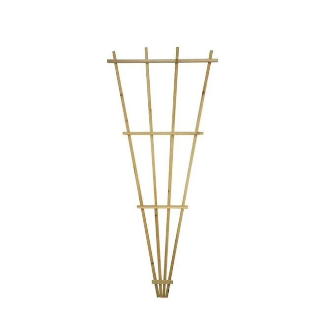 Style Selections 32-in x 72-in Brown Fan Garden Trellis 2 Style Selections 32-in x 72-in Brown Fan Garden Trellis