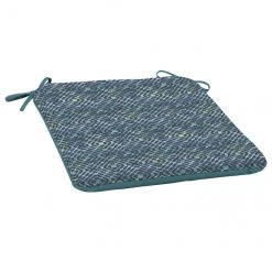 Style Selections 1-Piece Hadrian Tile Blue Geometric Seat Pad