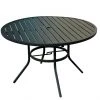 Style Selections Pelham Bay Patio Dinner Table - 48-in x 29 1/4-in - Matte Black Steel -STYLE SELECTIONS Online Shop 47865005 L