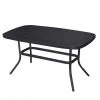 Style Selections Pelham Bay Outdoor Table with Round Corners - Steel - 40-in x 22.5-in x 20.25-in - Black 2 Style Selections Pelham Bay Outdoor Table with Round Corners - Steel - 40-in x 22.5-in x 20.25-in - Black -STYLE SELECTIONS Online Shop 47865006 L