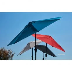 Style Selections Tiltable Umbrella - Aluminum and Red Olefin - 9-ft -STYLE SELECTIONS Online Shop 48655012d L