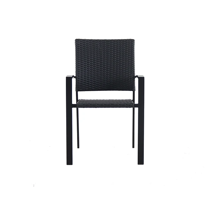 Style Selections Spoga Adam Black Patio Chair - Stackable - 22.5-in x 23.5-in x 34.5-in 3 Style Selections Spoga Adam Black Patio Chair - Stackable - 22.5-in x 23.5-in x 34.5-in