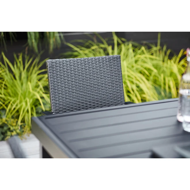 Style Selections Spoga Adam Black Patio Chair - Stackable - 22.5-in x 23.5-in x 34.5-in 4 Style Selections Spoga Adam Black Patio Chair - Stackable - 22.5-in x 23.5-in x 34.5-in - Image 2