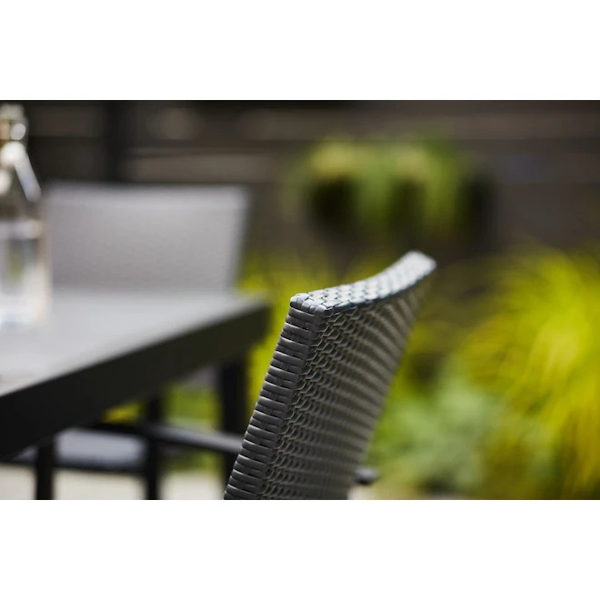 Style Selections Spoga Adam Black Patio Chair - Stackable - 22.5-in x 23.5-in x 34.5-in 5 Style Selections Spoga Adam Black Patio Chair - Stackable - 22.5-in x 23.5-in x 34.5-in - Image 3