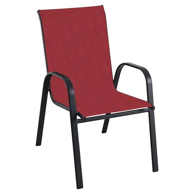 Style Selections Stackable Patio Chair - Powder-Coated Frame - Red 3 Style Selections Stackable Patio Chair - Powder-Coated Frame - Red