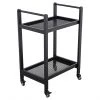 Service Cart - 16.14" x 27.95" x 28.95" - Black -STYLE SELECTIONS Online Shop 48655034 L