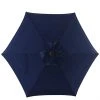 Style Selections Blue Fabric and Steel 7.5-ft Umbrella