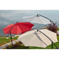 Style Selections Matheson Octagonal Offset Patio Umbrella - Steel and Red Polyester - Tiltable and Rotating -STYLE SELECTIONS Online Shop 48655085c L