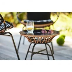 Style Selections Archer Conversation Set - 3 Pieces - Steel and Wicker - Black/ Grey 8 Style Selections Archer Conversation Set - 3 Pieces - Steel and Wicker - Black/ Grey -STYLE SELECTIONS Online Shop 48655109c L