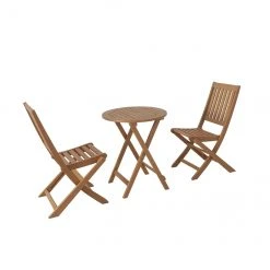 Style Selections Danforth Rea Bistro Set - Wood - 3-Piece - Brown