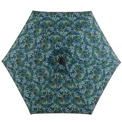 Style Selections Salito Market Umbrella - 7.5-ft x 7.5-ft - Navy