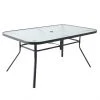 Style Selections Pelham Bay Rectangle Dining Table - Black Steel and Glass - 60-in x 38-in x 28-in -STYLE SELECTIONS Online Shop 48655117 L