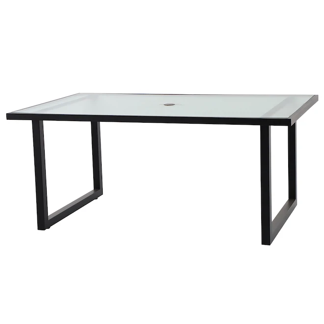 Style Selections Rectangular Exterior Glass 68-inch Dining Table 2 Style Selections Rectangular Exterior Glass 68-inch Dining Table