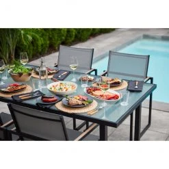 Style Selections Rectangular Exterior Glass 68-inch Dining Table 7 Style Selections Rectangular Exterior Glass 68-inch Dining Table -STYLE SELECTIONS Online Shop 48655130c L