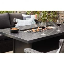 Style Selections 55,000 BTU 64-in Fire Table in Black Aluminum -STYLE SELECTIONS Online Shop 49095004c L