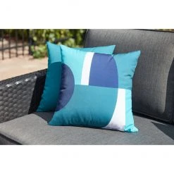 Style Selections Outdoor Throw Pillow - 18-in x 18-in - Teal Polyester -STYLE SELECTIONS Online Shop 49235074d L