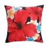 Style Selections Outdoor Throw Pillow - Hibiscus Pattern - Polyester - 16-in x 16-in