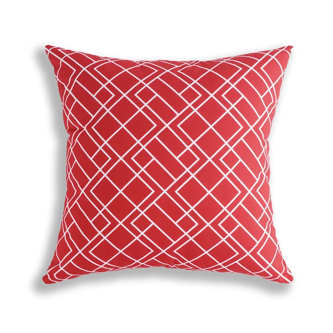Style Selections Outdoor Red Cushion 16-in x 16-in 3 Style Selections Outdoor Red Cushion 16-in x 16-in