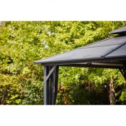 Style Selections Vented Roof Gazebo - 10-ft x 12-ft - Galvanized Steel - Grey -STYLE SELECTIONS Online Shop 72255182c L