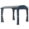 Curved Roof Pergola - 10-ft x 10-ft - Black 1 Curved Roof Pergola - 10-ft x 10-ft - Black -STYLE SELECTIONS Online Shop 72255184 L