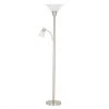 Metal Torchiere Lamp - 71" - Brushed Steel -STYLE SELECTIONS Online Shop 79565106 L